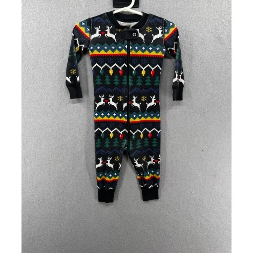 Hanna Andersson Pajamas Baby Size 12/18m Sleeper Fair Isle Christmas Very Merry